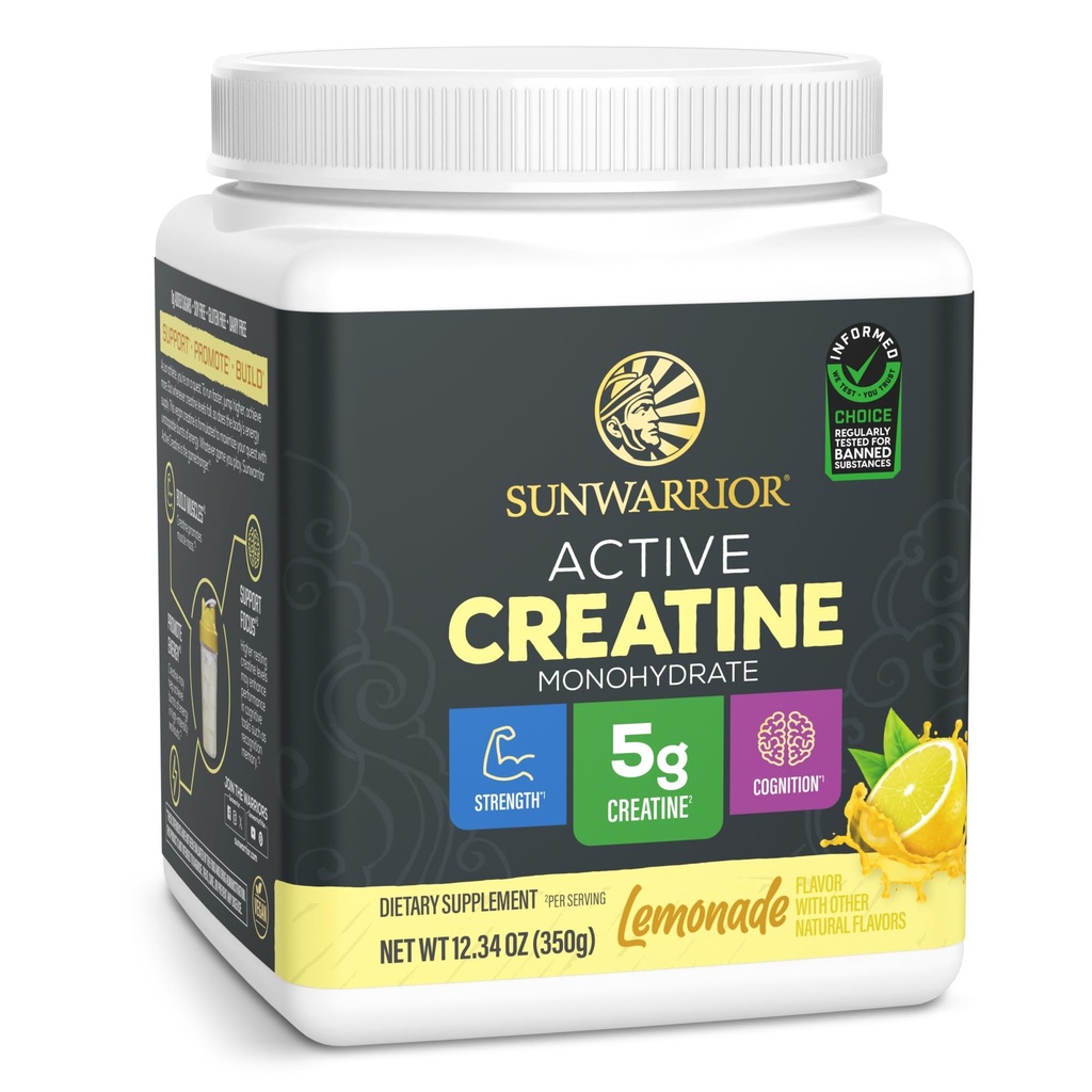 Creatin monohydrat pulver Mikroniseret PreWorkout Recovery Supplement Support Muscle Building Strength Training Cognition Vegan & Keto Friendly, Nemt blander 50 Servere Lemonade Flavored