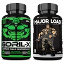 ONL Ultimate Mænds Testosteron Booster Bundle - GORIL- X & Major Load Kosttilskud Buddy 124; Forbedre Styrke, Stamina, og energi Buddy 124; med Horny Geat Weed, Maca, Tongkat Ali, Tribulus Buddy 124; 120 Kapsler