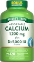 Nature 's Truth Absorbable Calcium 1200 mg med vitamin D3 5000 IE