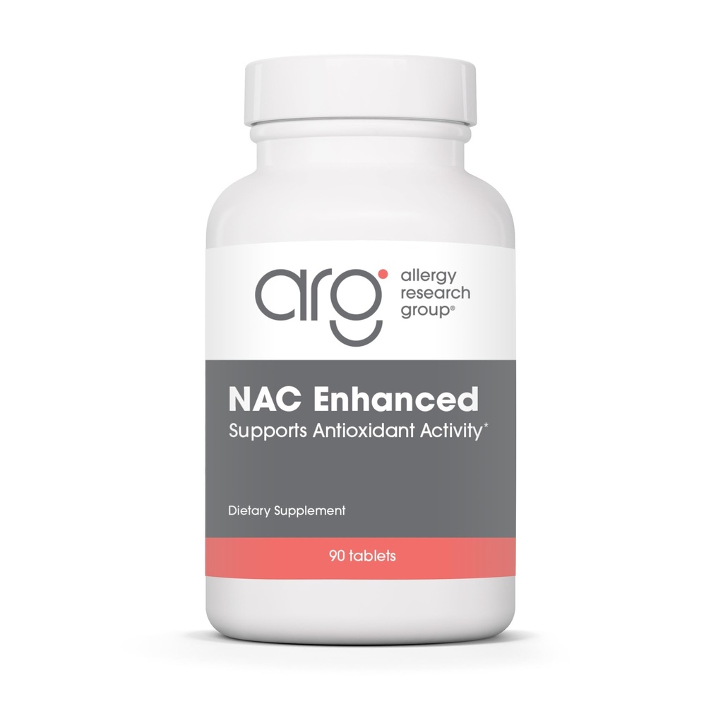 Allergy Research Group NAC Enhanced Supplement - N- Acetyl- L- Cysteine, Glutathione Precursor, Understøtter immunfunktion, Mucus Clearance - 90 Tæl
