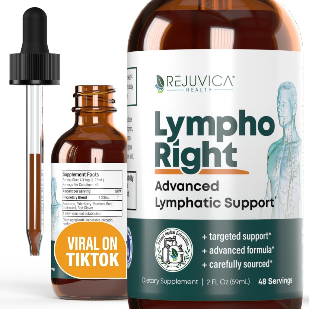 Rejuvica Sundhed Lymfoigh- Advanced Lymporous Support - Flydende levering til bedre absorption - Echinacea, Elderberry, Goldenseal & mere!