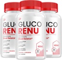 Gluco Renu kapsler - GlucoRenu Advanced Supplement, Alle naturlige formel til at opretholde sunde niveauer, maksimal styrke formel, Gluco Renuw kapsler Anmeldelser (3 Pack - 180 kapsler)