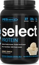 PEScience Select Protein Powder, Whey og Casein Blend, Clean Protein Powder for kvinder og mænd, lav kalorie, lav carb, Keto Friendly, Gluten Free - Gourmet Vanilla - 27 Serveringer