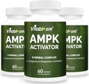 AMPK Activator Supplement, 5 i 1 Jiaogulan Gynostemma AMPK Metabolic Activator 180 Vegetariske Kapsler (180 Tæl (pakke med 3))