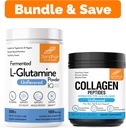 Sandhu 's L- Glutamin Powder 100 Servering, 500g, 17.6 Oz., Stor Størrelse, 3 Måneder Supply & Collagen Peptider Powder Budd124; Understøtter Muskel, Gut Sundhed, Youth Skin, Hår, Nails & Mobility