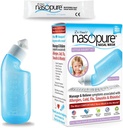 Nasopure Nasal Wash, Little Squirt Kit, "The Nicer Neti Pot" Sinus Wash Kit, Komfortabel Nasal Rinse 4 Oz Flaske & 20 Salt Pakker (3.75 Gr Hver), Nasal Congestion, Cold, Allergi, Nasal Vanding