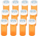 Plastic Medicine Pill Flasker med barn resistent Caps - Push Down and Turn - reception Hætteglas, Medicine Container, Pill Cases Dispenser Arrangører (12pcs, 6 Dram)