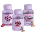 Lemme Burn, Debloat & Focus Bundle; Metabolisme & Fat Burning + Bloating & Gas Relief Capsules + Focus & Brain Health Gummies