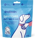 Protexin Daglig pleje Gut + Hud & Coat Buddy 124; 60 Hund Chews, Salmon og sød Kartoffel Flavor Dog Supplement Buddy 124; Probiotika til hunde, Hunde Postbiotika