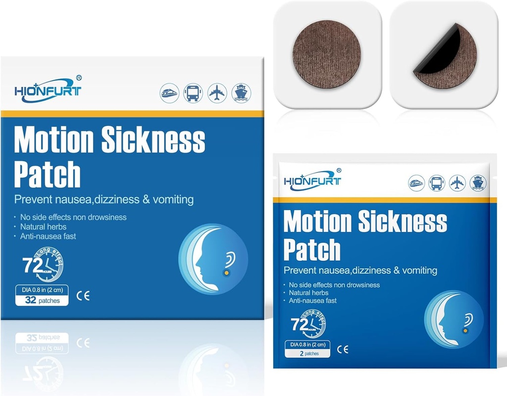 32ct Motion Sygdom Patches - Hav Sygdom Patches for Cruise, bil, fly, og andre rejser - Ikke-Drowsy, Effektiv, Lasts 72 Timer
