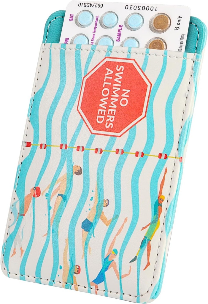 Primo Lines Discreet Birth Control Pill Case Holder, 4.4x3IN Compact Organizer Sleeve, Fits Standard Pill Packs, Portable and Stylish Protection