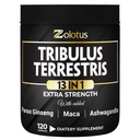 Zolotus 13in1 Tribulus Terrestris Kapsler med Maca, Horny Geat Weed, Panax Ginseng, Saw Palmetto, Tonkat Ali, Shilajit & Mere - Energi, Stamina supplement til mænd og kvinder - 120 tællinger