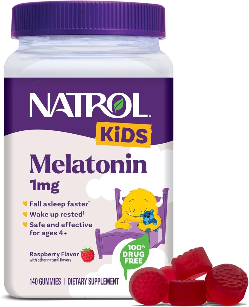 Natrol Kids 1mg Melatonin Gummies Raspberry Flavor