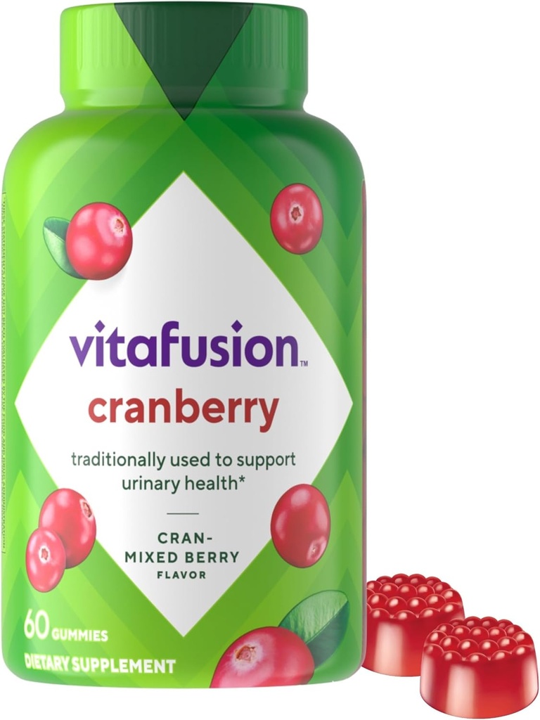 Vitafusion Cranberry Gummies for Women, 500mg Cranberry Juice Concentrate per Serving, 60ct