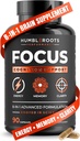 Advanced Nootrop Brain Supplement for Energy, Memory, & Focus; 124; Lions Mane, Koffein, L- Theanin, og 5 yderligere All- Natural Ingredients to Forbedre kognitiv sundhed (90 kapsler)