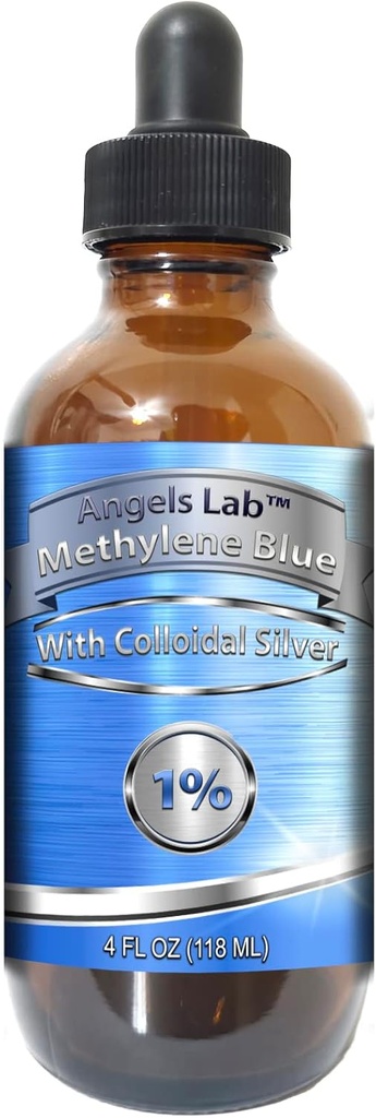 Ny methylen blå 1% Wtih kolloide sølv engle Lab: 124; USP- Grade Methylthioninium Chloride Flydende 124; High Renhed Kosttilskud til hjernefunktion & Kognitiv sundhed