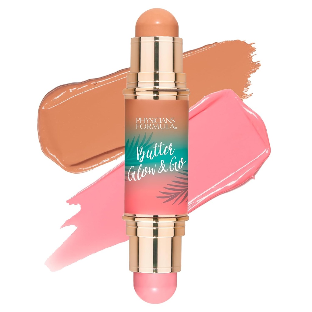 Læger Formel Butter Glow & Go Multiuse Stick, Ultra-Creamy Radiant Finish Formel med Murumuru Butter, Vegan & Cruelty- Free- Beachy Pink