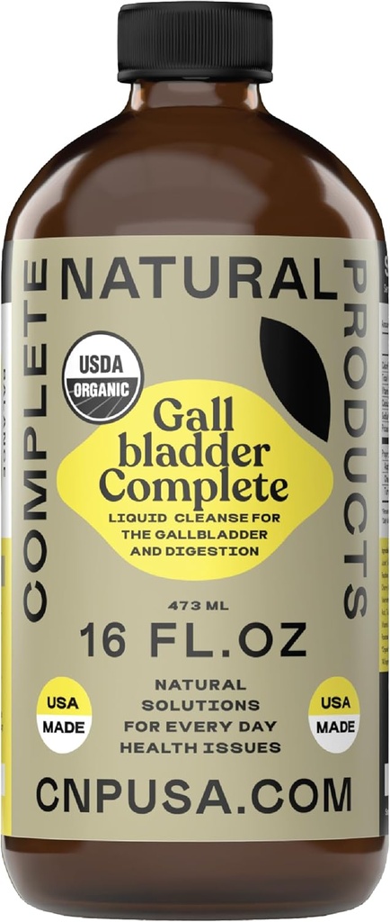 Komplette naturlige produkter Gallblære Complete - 16oz Glas Flaske, Gallblære Cleanse Supplement