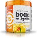 Top Secret Nutrition BCAA Re- Igniter Vegan Aminosyre tillæg med Astaxanthin og Electrolyte, Hydration Blend med kokos vand, 9.84 oz (30 portioner), Ananas Mango