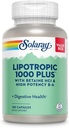 SOLARAY Lipotropic 1000 Plus med Betaine HCl & High Potency B- 6, sund fordøjelse, energi, og fedt stofskifte support, Lipotropic Complex Plus Aloe Vera, 60 dag garanti, 30 Servering, 180 kapsler