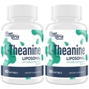 Liposomal L- Theanine 500mg, Kompleks med GABA 200mg & Magnesium 100mg, Ekstra styrke supplement for ro, afslapning og fokus, Gluten Free - 120 kapsler