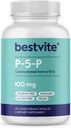 BESTVITE P- 5- P 100mg (120 vegetariske kapsler) (CoEnzymated Form of B- 6) - Ingen stearater - Vegan - Non GMO - Gluten Free - No Silicon Dioxide - No Gelatine