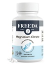 Freeda Magnesium Citrate 400 mg Coated Tablets – High Absorption Supplement for Muscle, Nerve & Relaxation Support – Vegan, Gluten-Free, Kosher – 100 Count