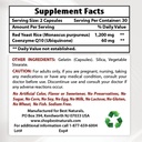 Rød gær ris med COQ10 & gurkemeje 1500mg / servering med Bioperine