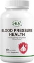 HUJ Blood Pressure Health Supplement, Plant- baseret formel med sort hvidløg, Hawthorn, Beetroot, L- Arginin, L- Citrullin, 60 kapsler