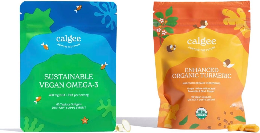 Vegansk Omega-3 & USDA Økologisk gurkemeje