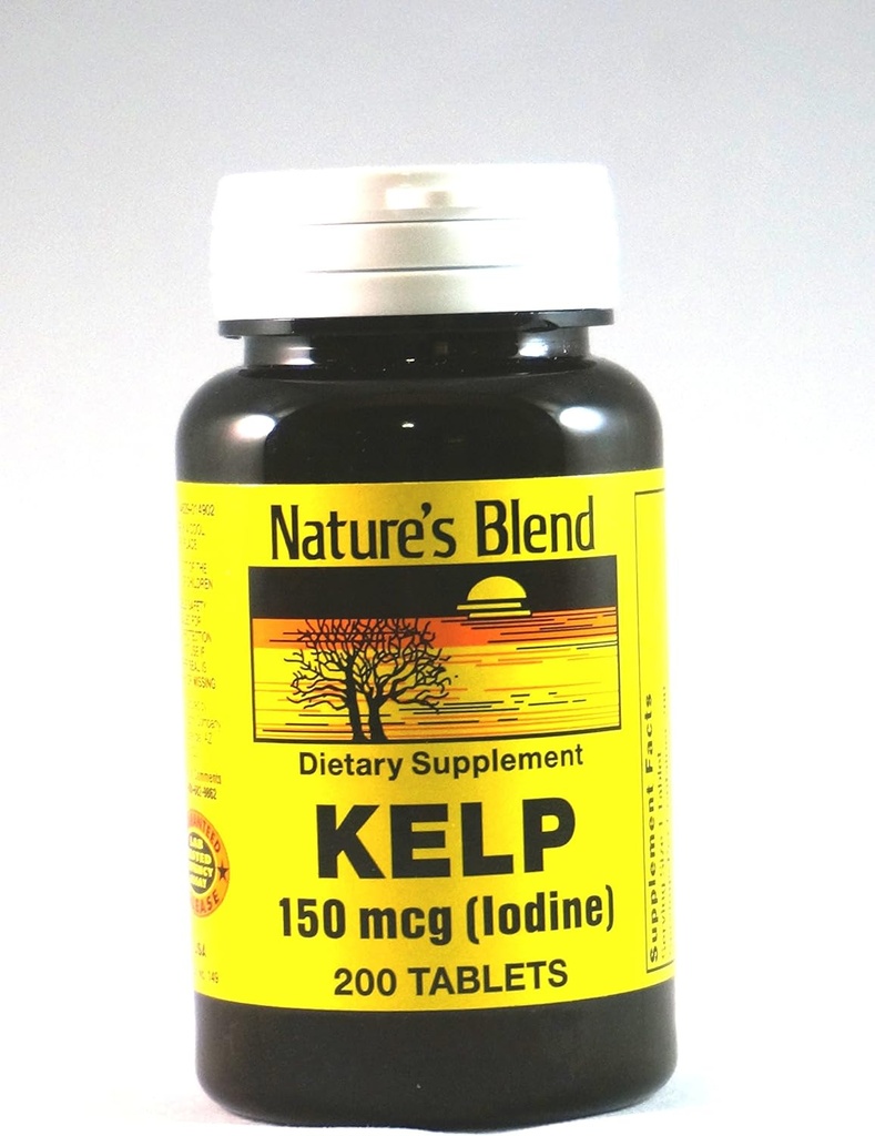 Nature 's Blend Kelp 150mcg (Jod), 200 fane, (pakke med 2)