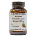 Barlowe 's Herbal Elixirs Schisandra Berry- 124; Uddrag 124; 9% Schisandrins - 124; 600mg pr. kapsel - 124; 60 Veggie - Kapsler - 124; Non- GMO - 124; Stearate Free - 124; Glaskolbe