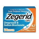 Zegerid OTC, 24- timers Heartburn Relief, Acid Reflux Medicine og Antacida, Treats Hyppig Heartburn, Omeprazol 20mg + natriumbicarbonat, Proton Pump Inhibitor (PPI), 42 Kapsler