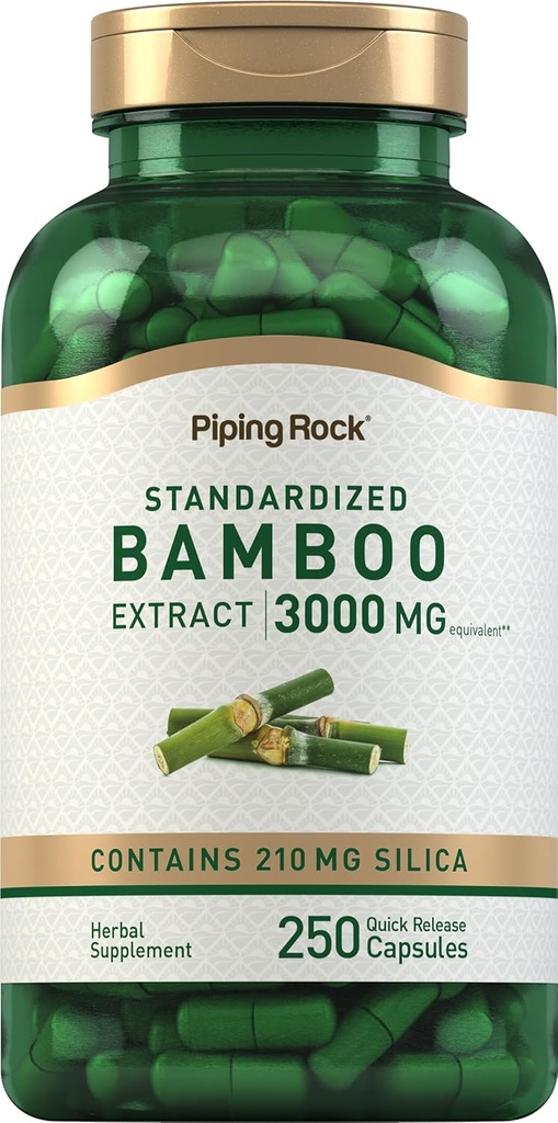 Piping Rock Bamboo Extract Kapslerne er 124; 3000mg