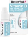 BetterYou D400 Infant Vitamin D Oral Spray - Praktisk alternativ til tabletter - specielt Formuleret til børn under 3 år - Enkel og ren formering - Vital for børn udvikling - 0,5 oz