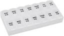 Remind N 'Time Weekly (7-dag) AM / PM Pill Organizer, Vitamin og Medicin Box, Store kompartmenter, 2 gange om dagen, Clear Lids