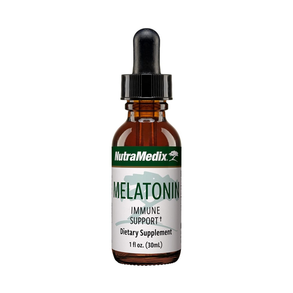 Nutramedicinsk melatonin nat tid støtte dråber til lejlighedsvis søvnløshed - flydende melatonin til optimal hvile, immunsystem & mood support - Kan hjælpe med at føle groggy (1oz / 30ml)