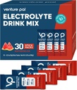Venture Pal High Sodium Sugar Free Electrolytes Powder Packet - Hydration Packets med Vitamin, Natrium & Kalium- 124; Zero Calories