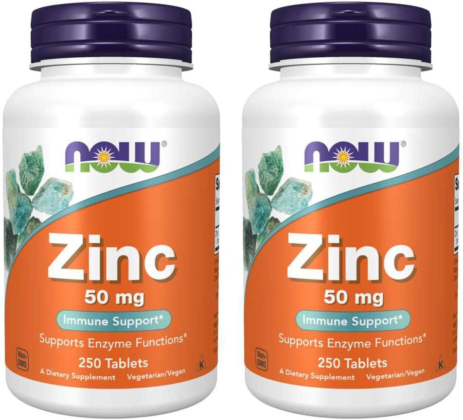 Now Foods, (2 Pack) Zink, 50 mg, 250 Count (Pack of 2)
