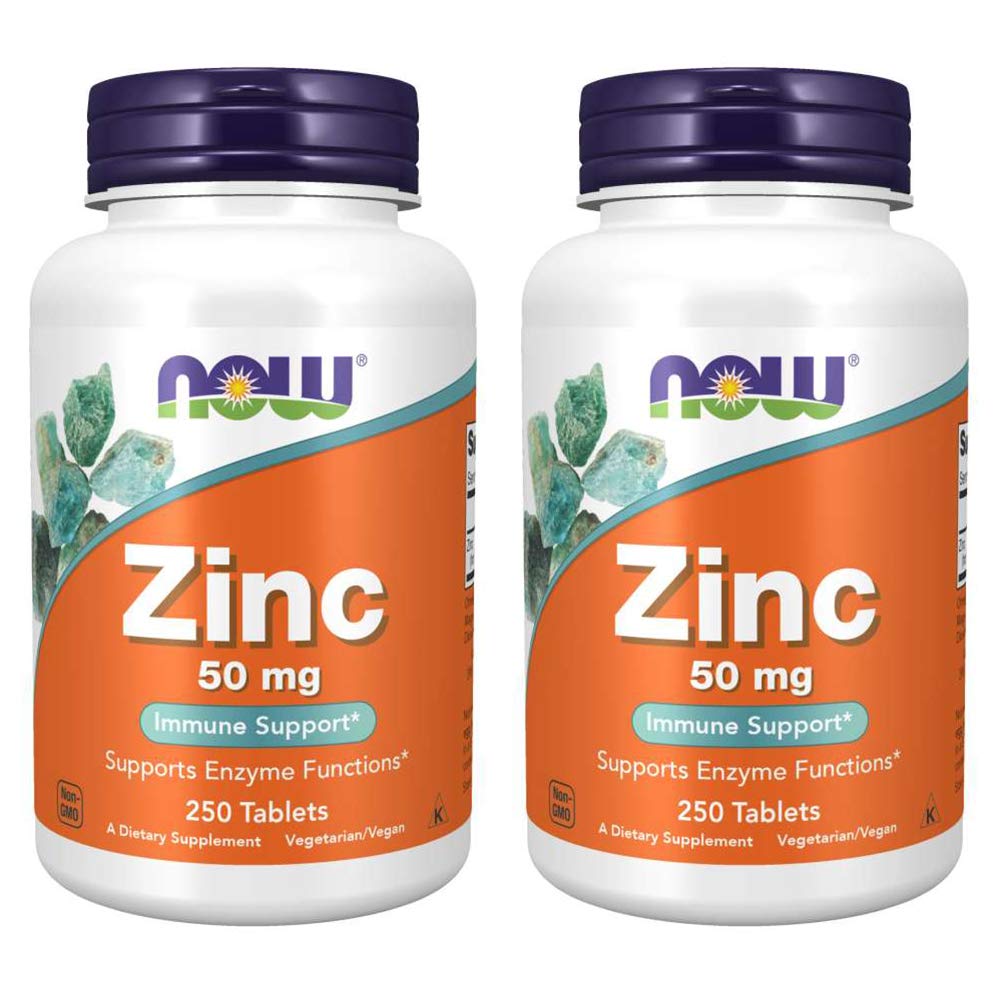 Now Foods, (2 Pack) Zink, 50 mg, 250 Greve (Pack of 2)
