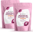 VoomVaya Spar 10% på Menopause Support Tea 2- Pack Bundle - Natural Menopause Relief for kvinder w / Red Clover & Black Cohosh - Night Sweats & Hot Flashs Relief - Peach Flavor - 90 Teabags