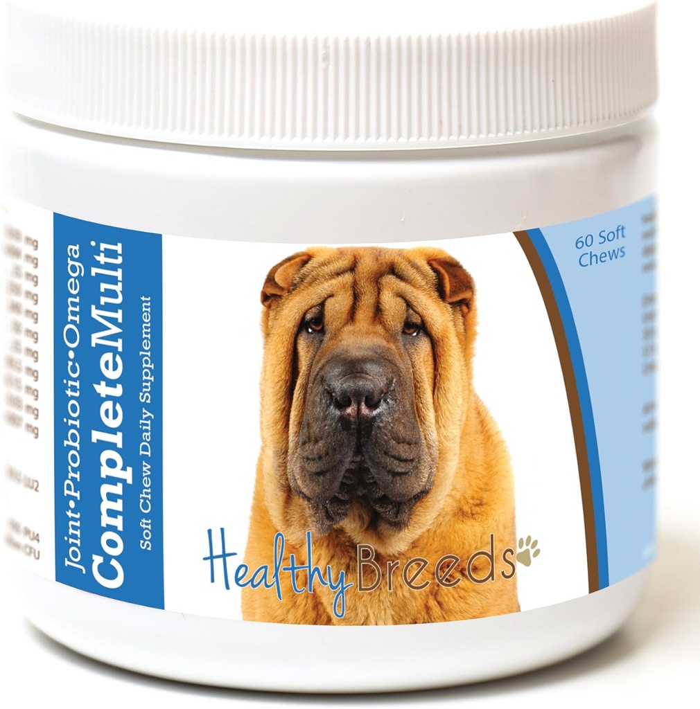 Sunde racer kinesiske Shar Pei Alt i én Multivitamin Soft Chew 60 Greve