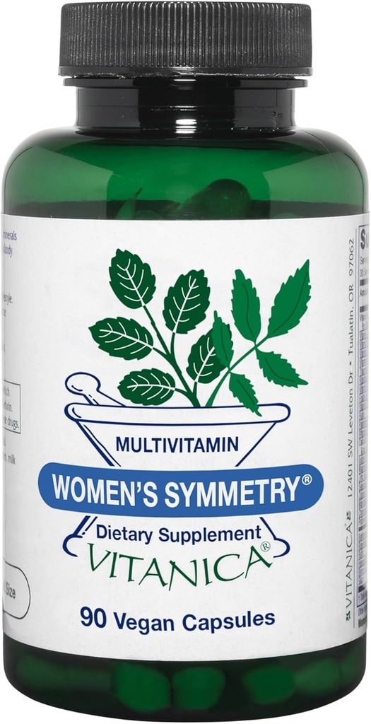 Vitanica Kvinder Symmetri, Høj Potens Multivitamin og Mineral, Vegansk / Vegetarisk, 90 Kapsler