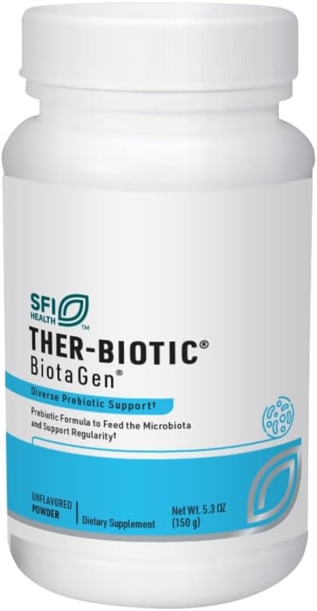 Klaire Labs SFI Health Biotagen - Prebiotic Inulin, Beta- Glucan & Arabinogalactan to Support Gut Microbiota (120 kapsler)