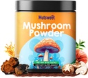 Svampe pulver supplement, 75 Servere 10 Svampe Blend til kaffe & smoothies, 8 oz Svampe & Rhodiola Rosea med Lions Mane, Reishi, Chaga, Cordyceps til energi, hukommelse, immunforsvar