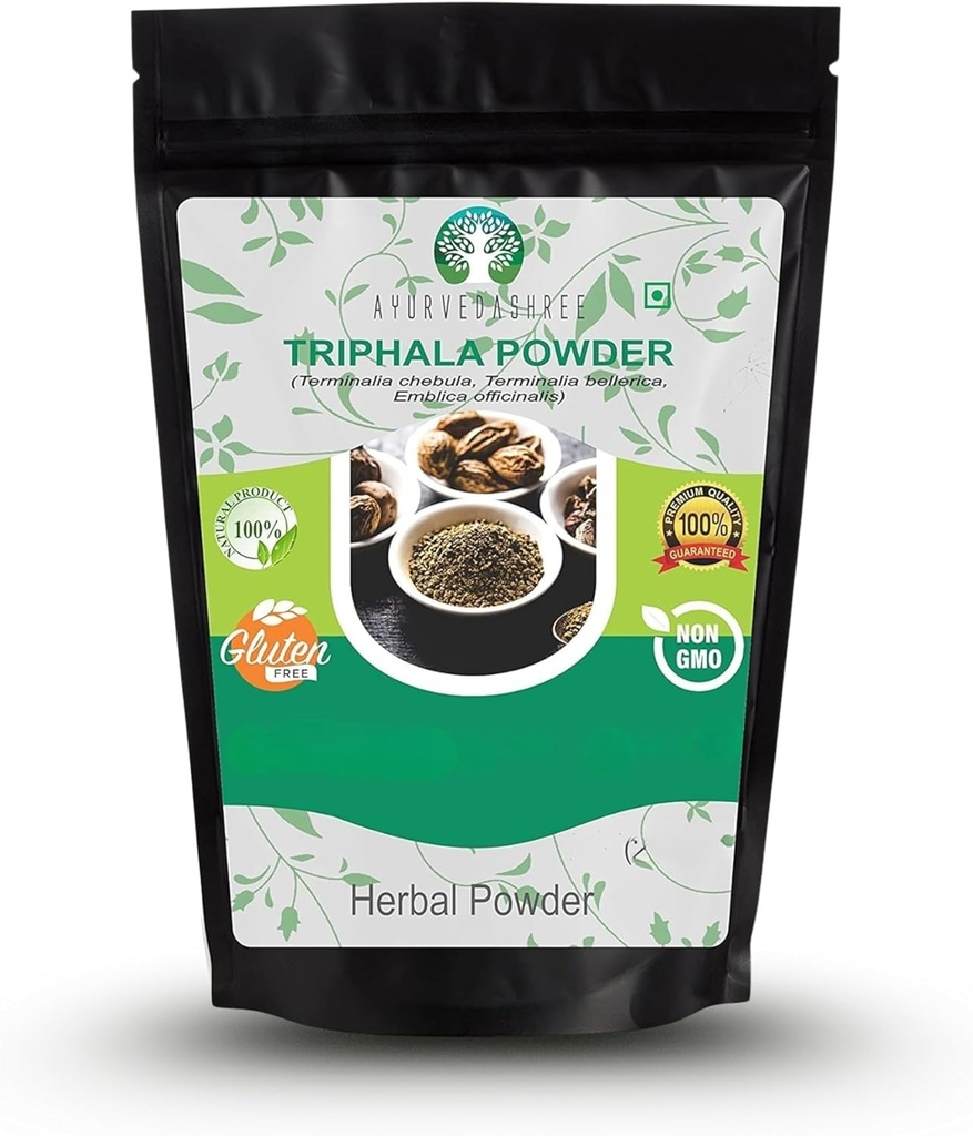 Triphala Powder 200 Gm | Combination of Amla, Haritaki & Bibhitaki | Non GMO | Vegan | GMP Certified
