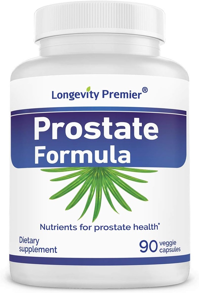 Longevity Prostata Formel med Standardized Saw Palmetto Extract, Ekstra Sength for Prostata Sundhed og Hårtab Forebyggelse
