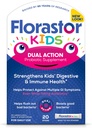 Florastor Kids Dual Action Probiotic Supplement, Strengthens Kids' Digestive & Immune Health, 20 Easy-to Mix Powder Sticks, Packaging May Vary