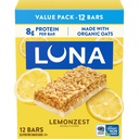 LUNA Bar - LemonZest Flavor - Gluten Free Snack Bars - Non-GMO - Protein Bars - Lavet med Økologisk Havre - Value Pack (12 Pack)