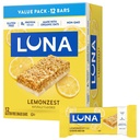 LUNA Bar - LemonZest Flavor - Gluten Free Snack Bars - Non-GMO - Protein Bars - Lavet med Økologisk Havre - Value Pack (12 Pack)
